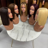 2x6/ 4x4/ 5x5/13x4 Double Drawn Bob Wig Straight