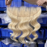 #613 Blonde Hair 13x4 HD/ Transparent Frontal Body Wave