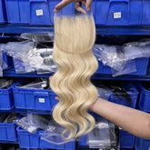#613 Blonde Hair 6x6 HD/ Transparent Closure Body Wave