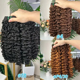 9A Raw Double Drawn Hair Weaving Bohemian Curl