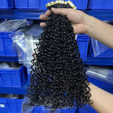 Curly Tape-In Virgin Human Hair Extensions