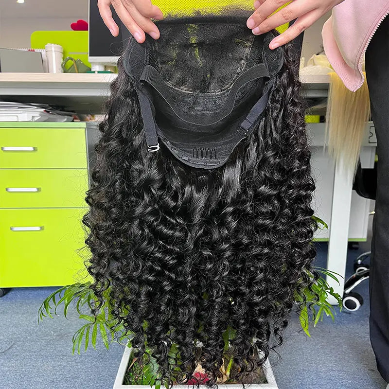 10A Custom HD/Transparent Closure Raw Hair Wig Deep Wave