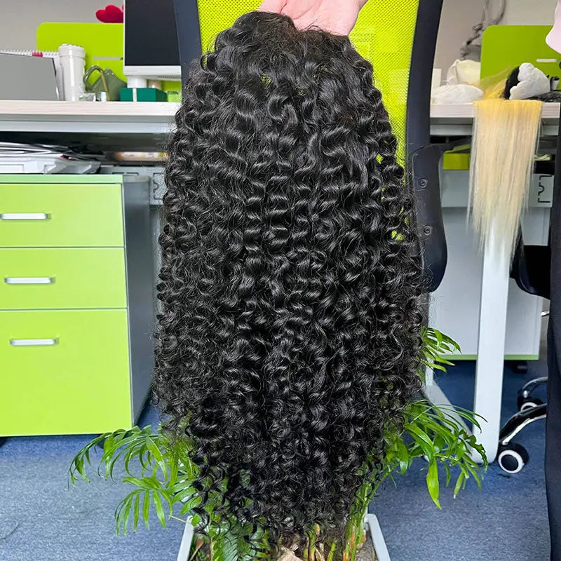 10A Custom HD/Transparent Closure Raw Hair Wig Deep Wave