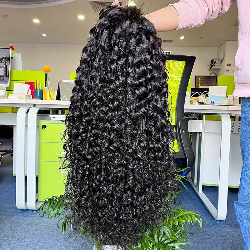 10A Custom HD/Transparent Frontal Raw Hair Wig Water Wave