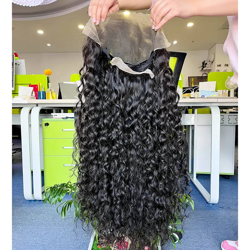 10A Custom HD/Transparent Frontal Raw Hair Wig Water Wave