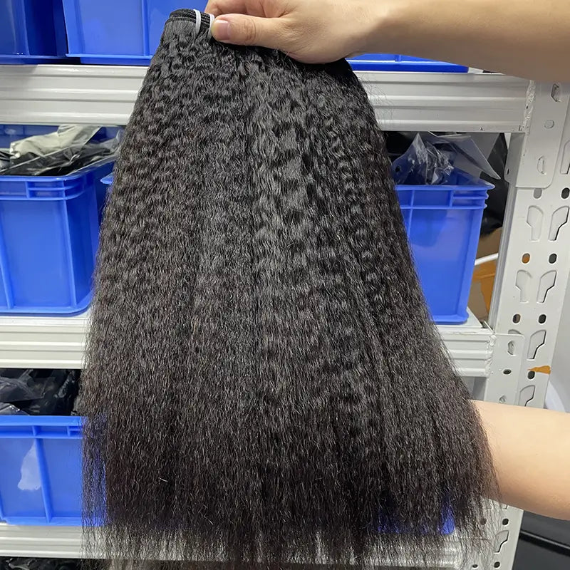 10A Raw Cambodian Virgin Hair Weaving Kinky Straight