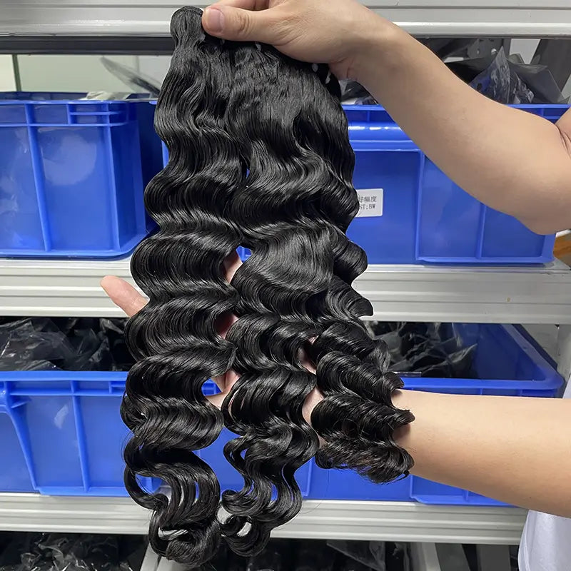 10A Raw Cambodian Virgin Hair Weaving Loose Deep