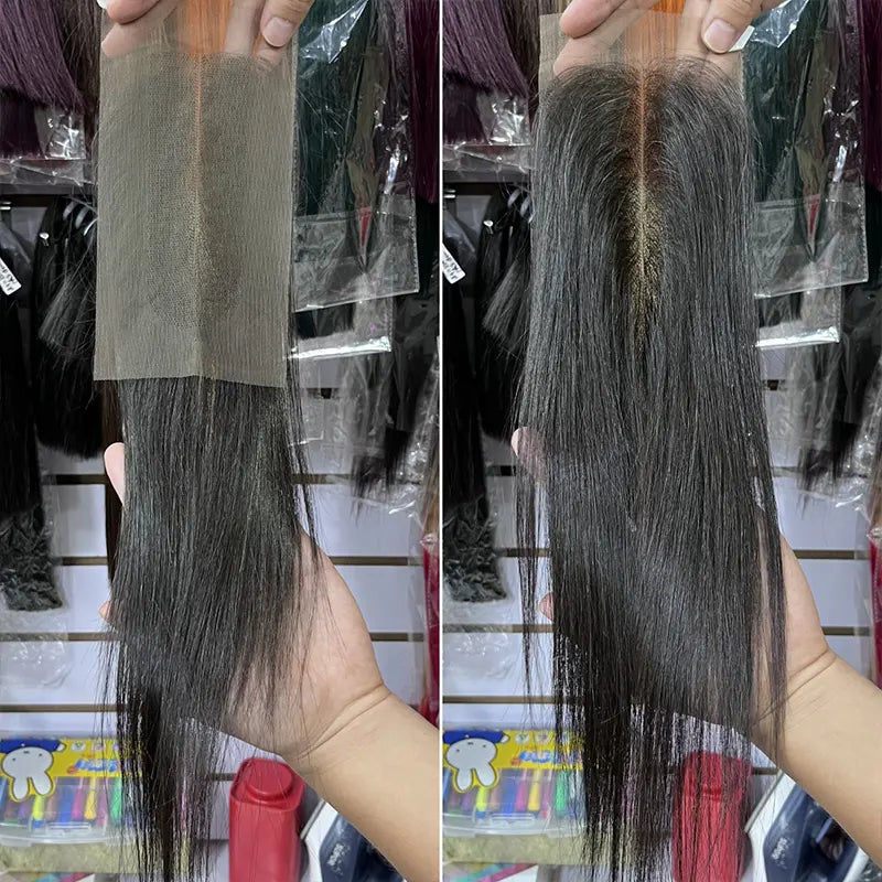 11A+ 2x6 Double Drawn Closure Vietnamese Bone Straight Hair