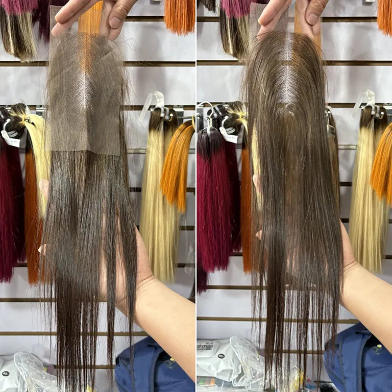 11A+ 2x6 Double Drawn Closure Vietnamese Bone Straight Hair