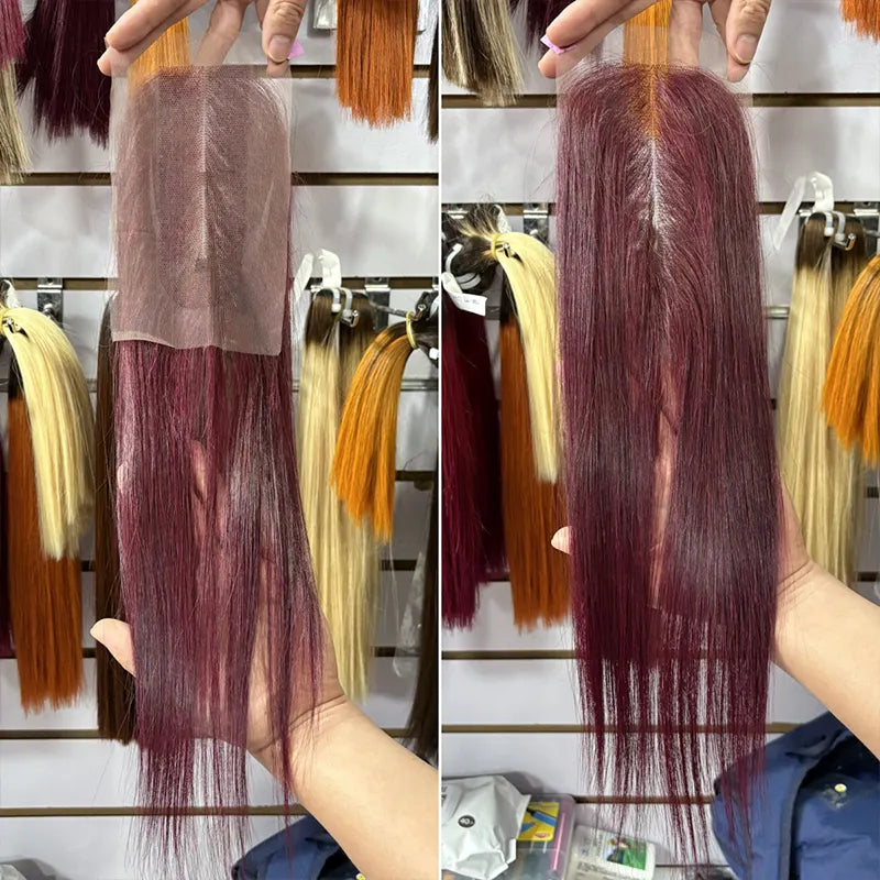 11A+ 2x6 Double Drawn Closure Vietnamese Bone Straight Hair