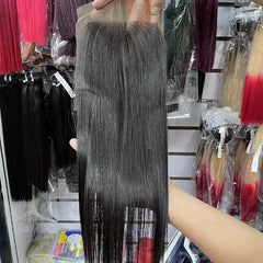 11A+ 5x5 Double Drawn Closure Vietnamese Bone Straight Hair