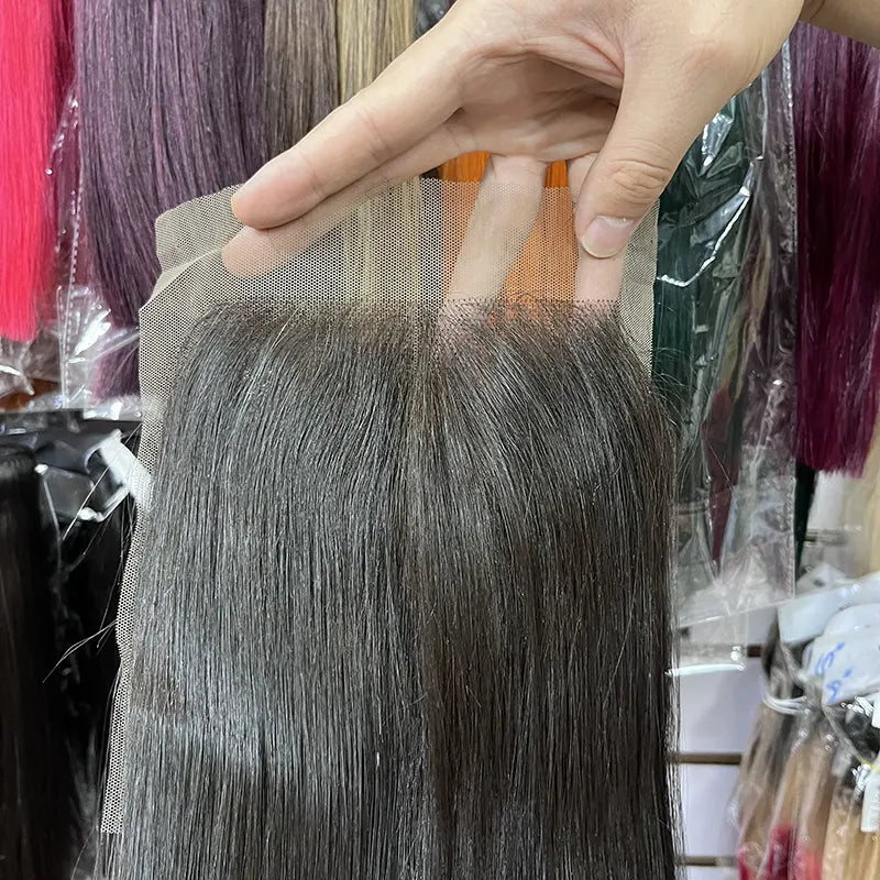11A+ 5x5 Double Drawn Closure Vietnamese Bone Straight Hair