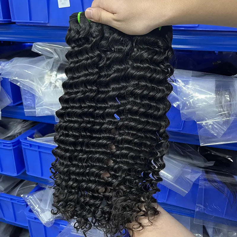 12A Raw Vietnamese Virgin Hair Weaving Deep Wave