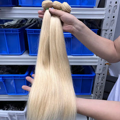 12A #613 Blonde Raw Hair Weaving Straight