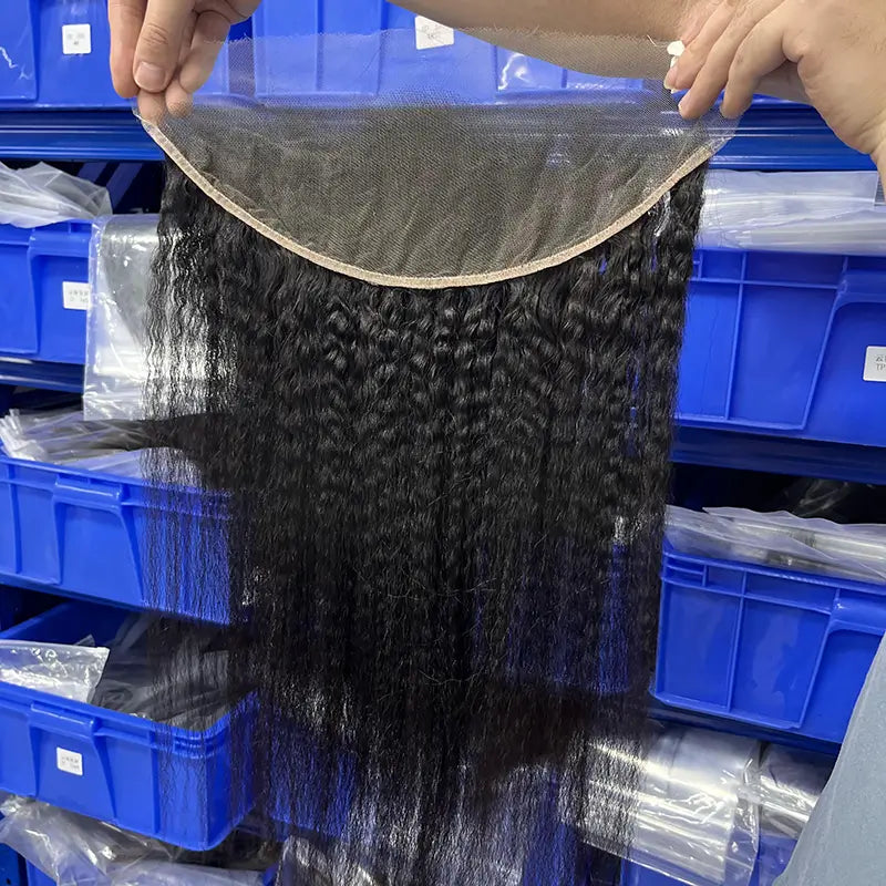 13x4 HD/ Transparent Frontal Kinky Straight