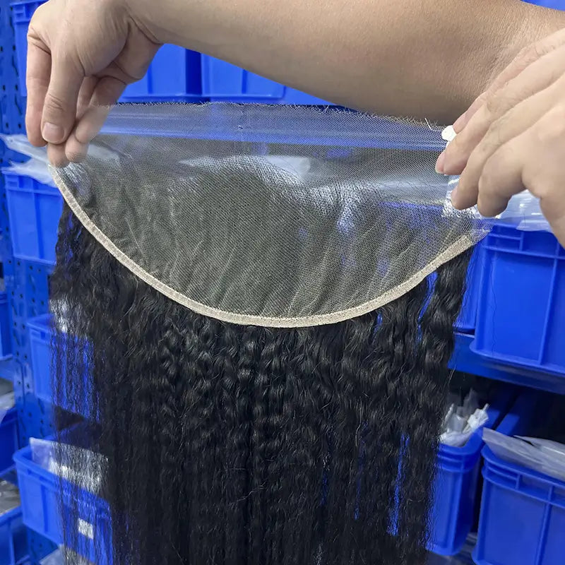 13x4 HD/ Transparent Frontal Kinky Straight
