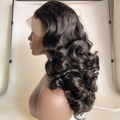 13x4 Double Drawn Frontal Raw Hair Wig Bouncy Curl