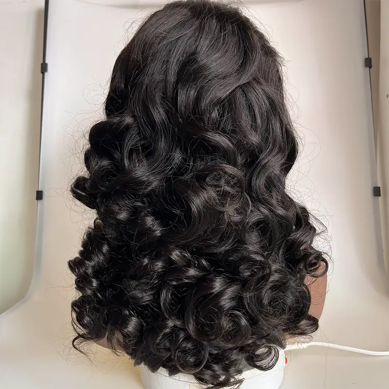 13x4 Double Drawn Frontal Raw Hair Wig Bouncy Curl