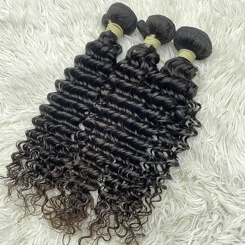 15A Single Donor Raw Hair Weaving Deep Wave