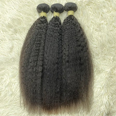 15A Raw Single Donor Virgin Hair Weaving Kinky Straight