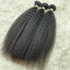 15A Raw Single Donor Virgin Hair Weaving Kinky Straight