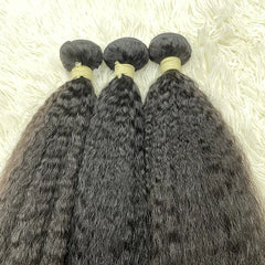 15A Raw Single Donor Virgin Hair Weaving Kinky Straight