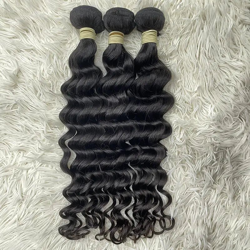 15A Raw Single Donor Virgin Hair Weaving Loose Deep