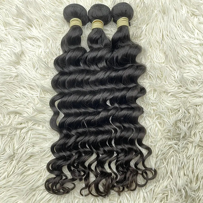 15A Raw Single Donor Virgin Hair Weaving Loose Deep