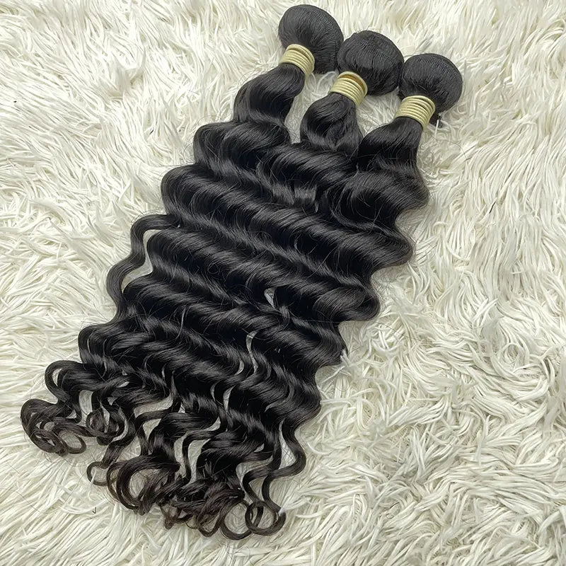 15A Raw Single Donor Virgin Hair Weaving Loose Deep