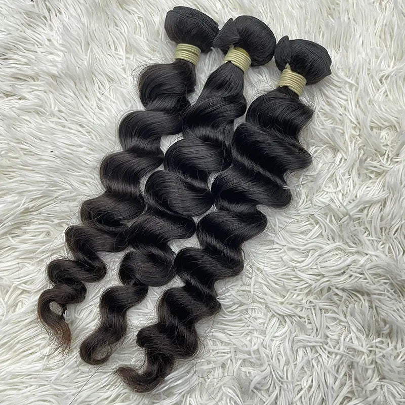 15A Raw Single Donor Virgin Hair Weaving Loose Wave