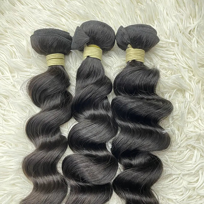 15A Raw Single Donor Virgin Hair Weaving Loose Wave
