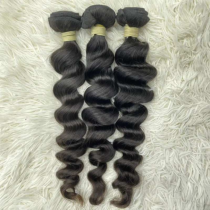 15A Raw Single Donor Virgin Hair Weaving Loose Wave
