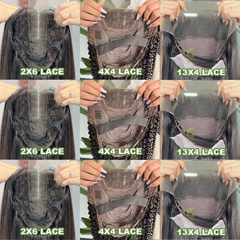 2x6/ 4x4/ 5x5/13x4 Double Drawn Bob Wig Straight