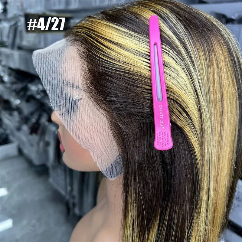 2x6/ 4x4/ 5x5/13x4 Double Drawn Bob Wig Straight