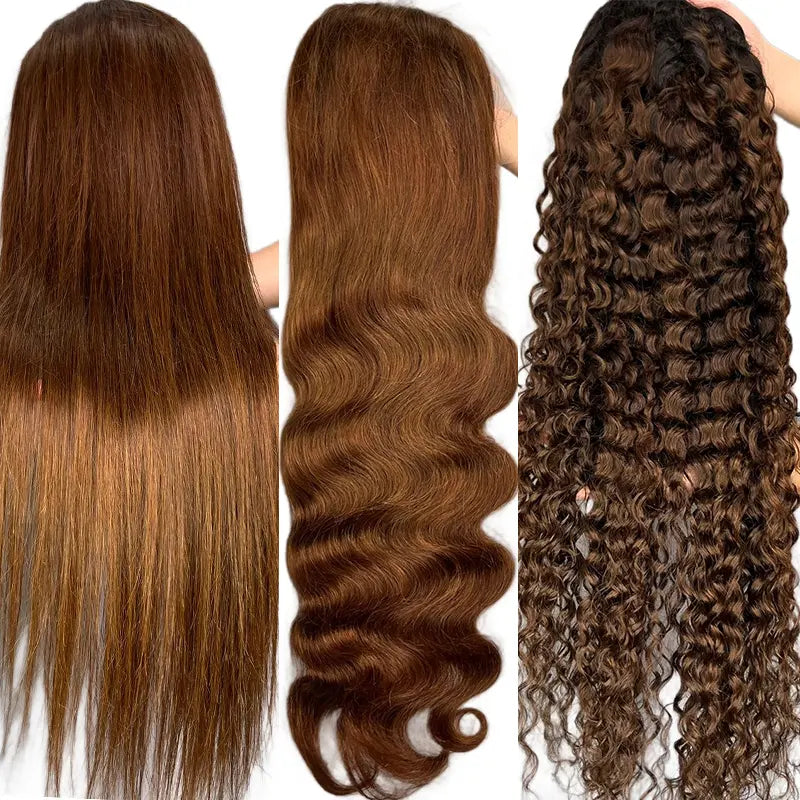 #4 Brown 13x4 Frontal Lace Colored Wig