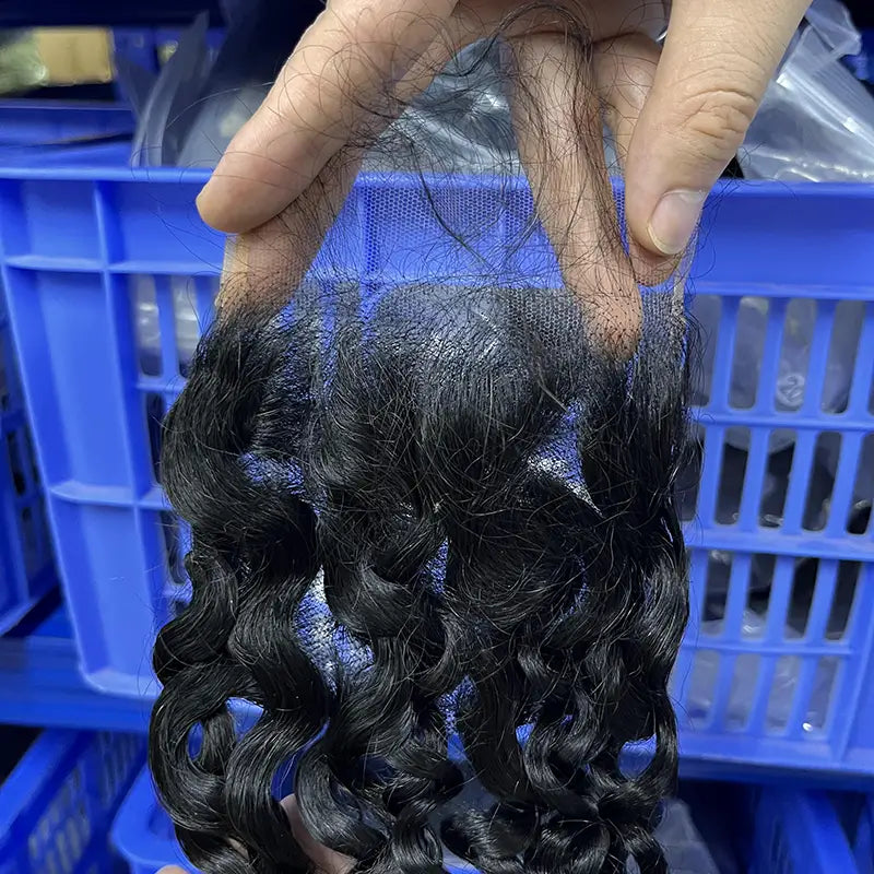 4x4 HD/ Transparent Closure Burmese Curl