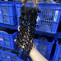 4x4 HD/ Transparent Closure Burmese Curl