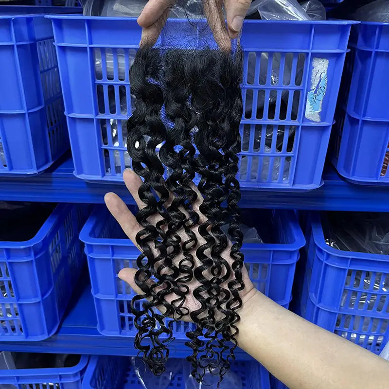 4x4 HD/ Transparent Closure Burmese Curl