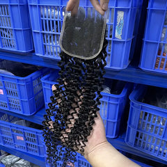 4x4 HD/ Transparent Closure Curly