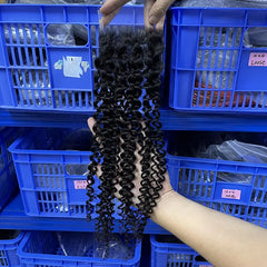 4x4 HD/ Transparent Closure Curly