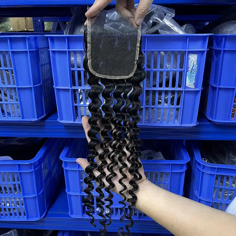 4x4 HD/ Transparent Closure Deep Wave