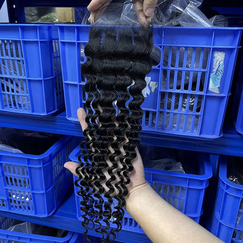 4x4 HD/ Transparent Closure Deep Wave