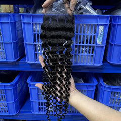 4x4 HD/ Transparent Closure Deep Wave