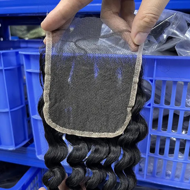 4x4 HD/ Transparent Closure Deep Wave