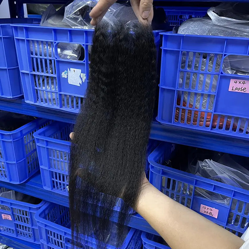 4x4 HD/ Transparent Closure Kinky Straight