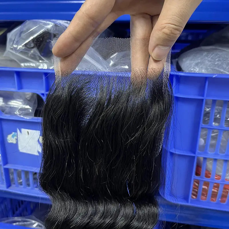 4x4 HD/ Transparent Closure Loose Deep