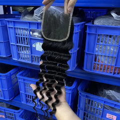 4x4 HD/ Transparent Closure Loose Deep