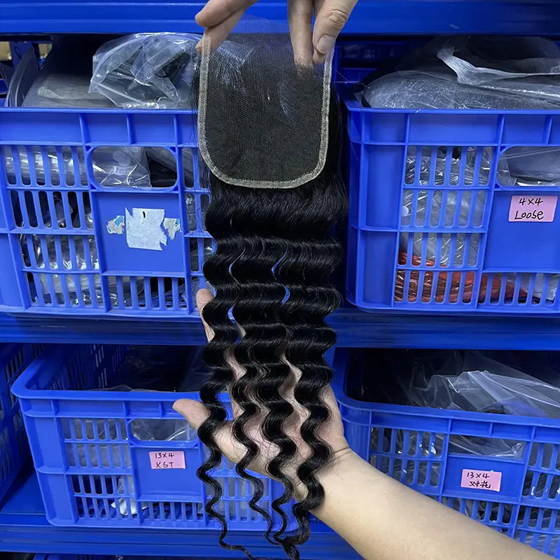4x4 HD/ Transparent Closure Loose Deep