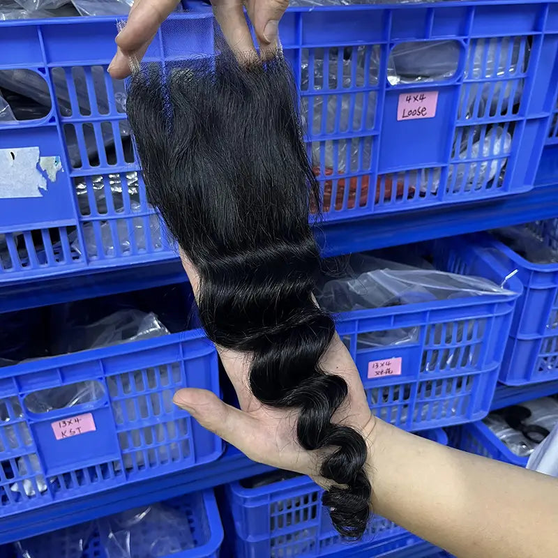 4x4 HD/ Transparent Closure Loose Wave