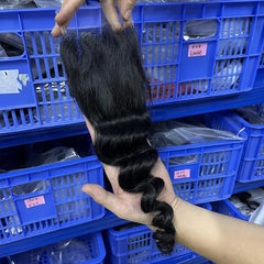 4x4 HD/ Transparent Closure Loose Wave